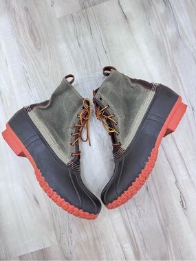 L.L. Bean X Todd Snyder Duck Bean Boots Sz Mens 12 Leather USA NWOT waxed canvas